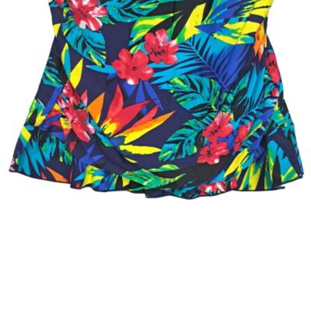 Colorful Tropical Print Tankini Swim Top NWT - Picture 5 of 8